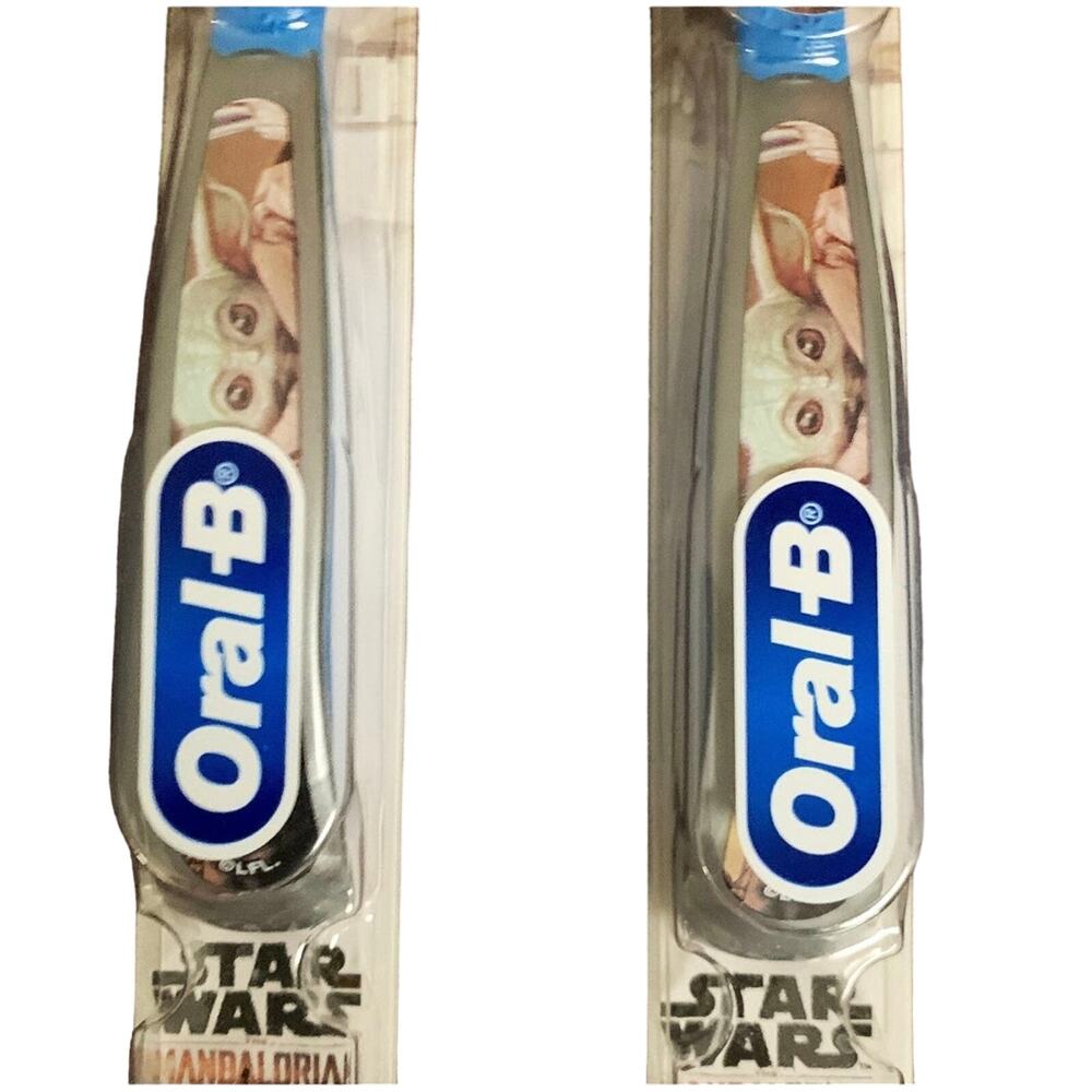 2 oral B Star Wars baby Yoda Mandalorian  special edition‎ toothbrushes